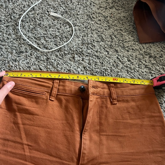 Madewell Emmett wide-legged crop pants in rust brown - Picture 4 of 4